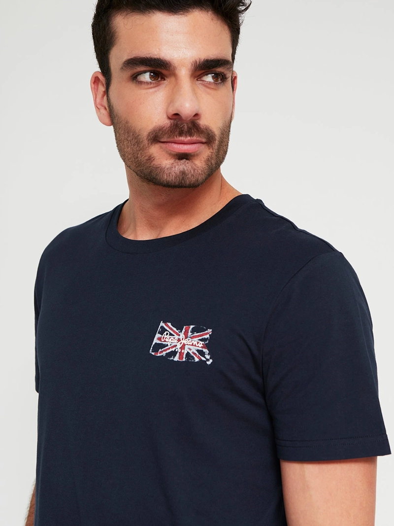 POLERA HOMBRE PEPE JEANS ALGODÓN CUELLO REDONDO MANGA CORTA ESTAMPADA - 3