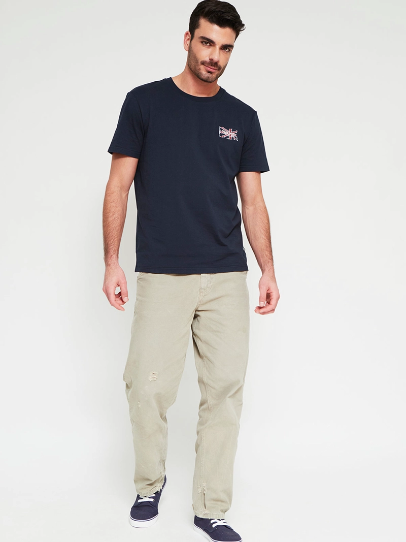 POLERA HOMBRE PEPE JEANS ALGODÓN CUELLO REDONDO MANGA CORTA ESTAMPADA - 4
