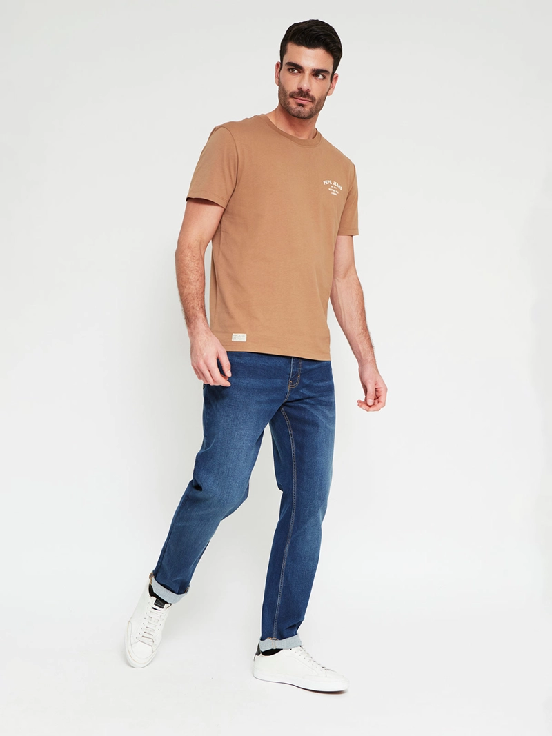 POLERA HOMBRE PEPE JEANS ALGODÓN CUELLO REDONDO MANGA CORTA ESTAMPADO - 4