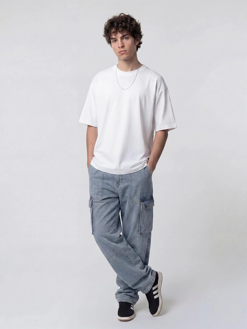 JEANS HOMBRE INDEX ALGODÓN CARGO BAGGY  - 1