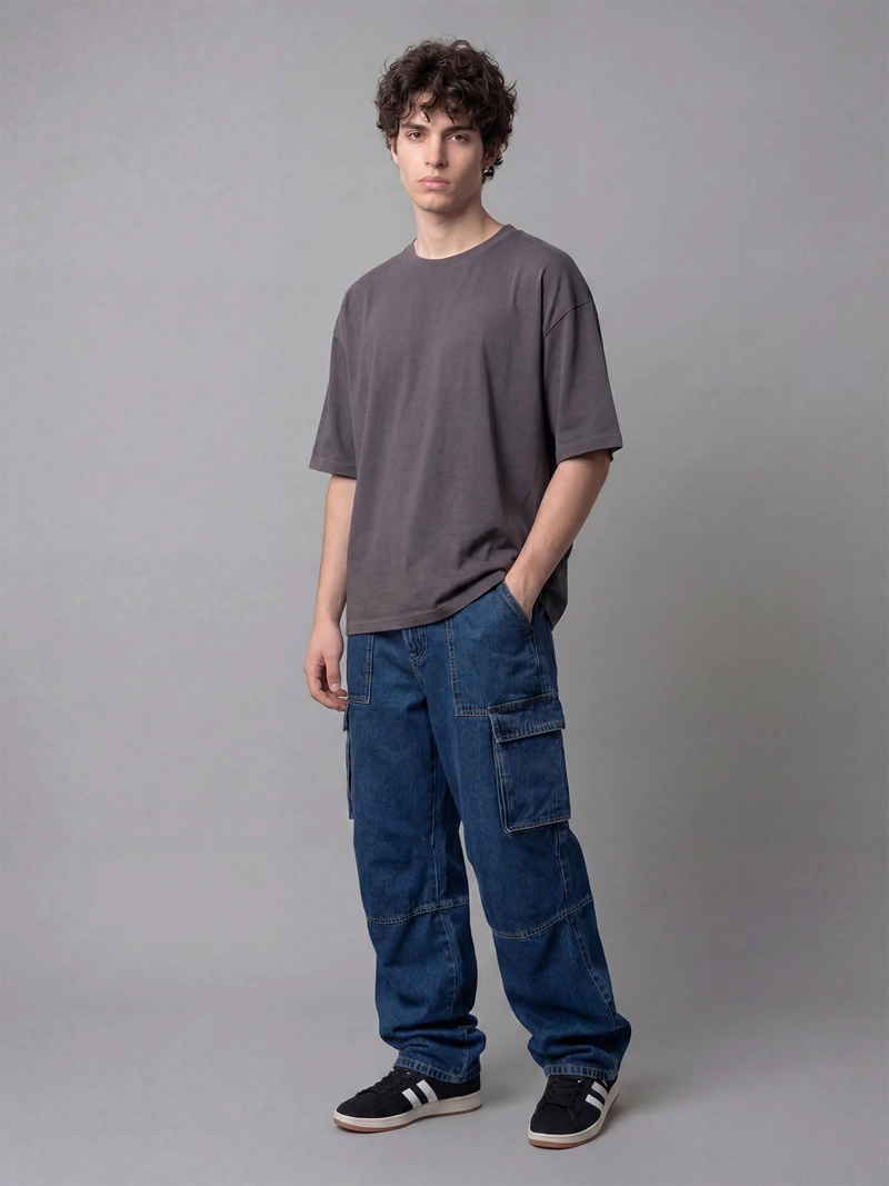 JEANS HOMBRE INDEX ALGODÓN CARGO BAGGY