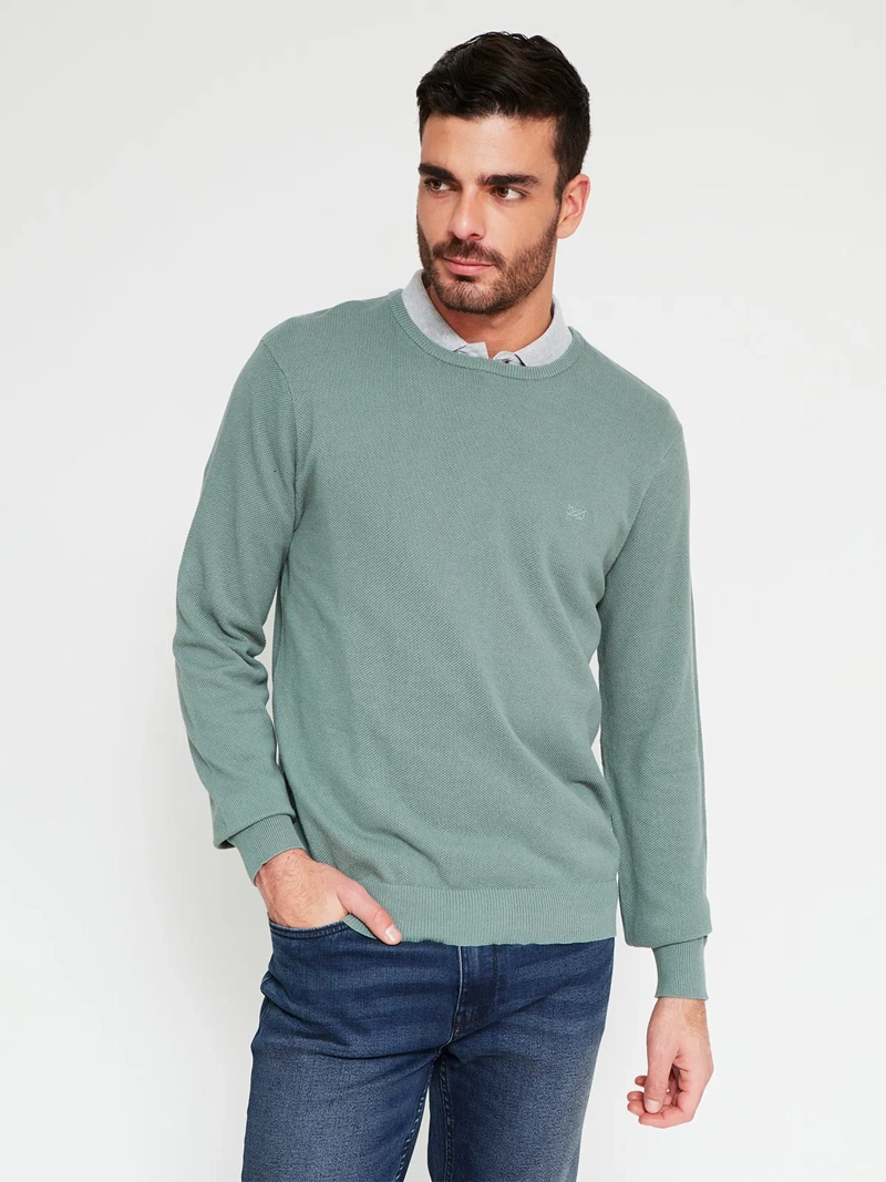 SWEATER HOMBRE REGATTA ALGODÓN CUELLO REDONDO - 1