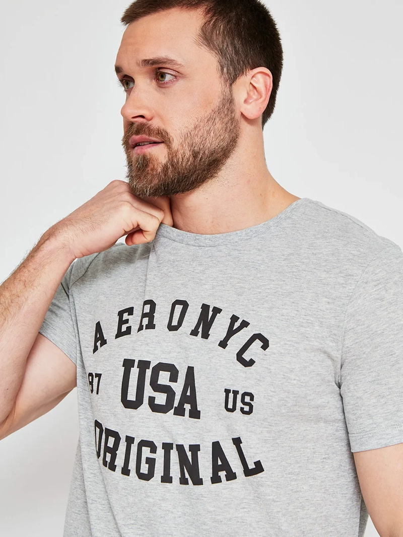 POLERA HOMBRE AEROPOSTALE ALGODÓN CUELLO REDONDO ESTAMPADO - 3