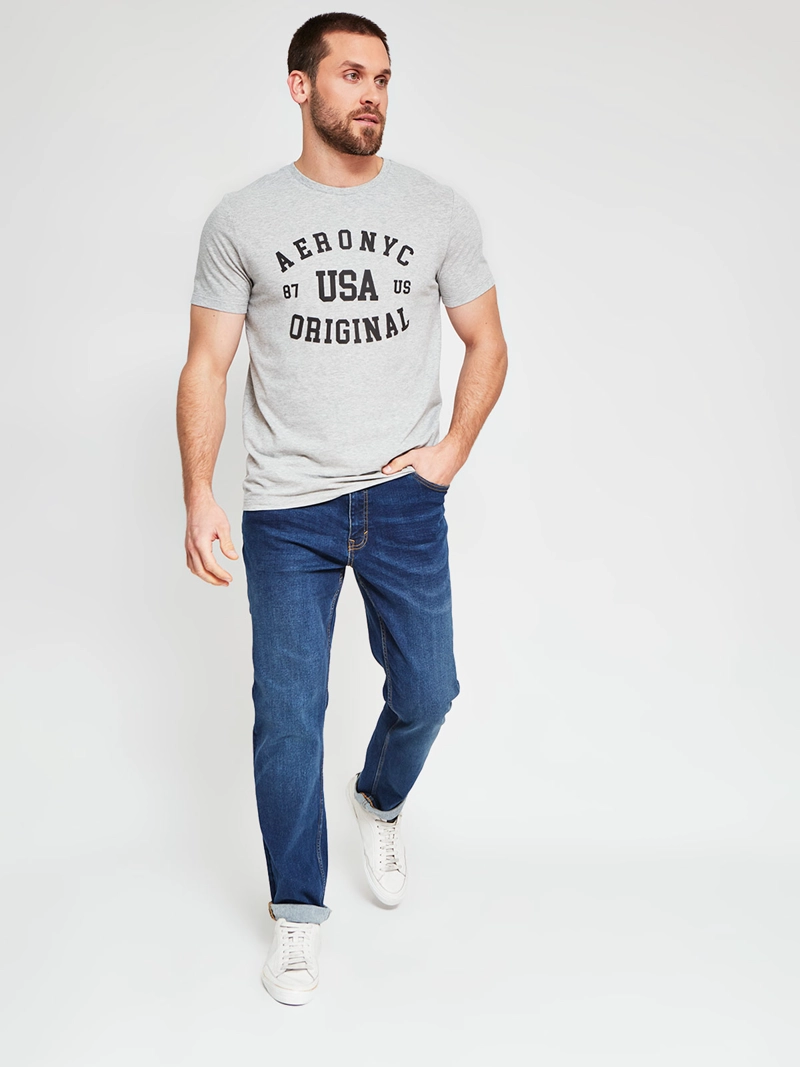 POLERA HOMBRE AEROPOSTALE ALGODÓN CUELLO REDONDO ESTAMPADO - 4