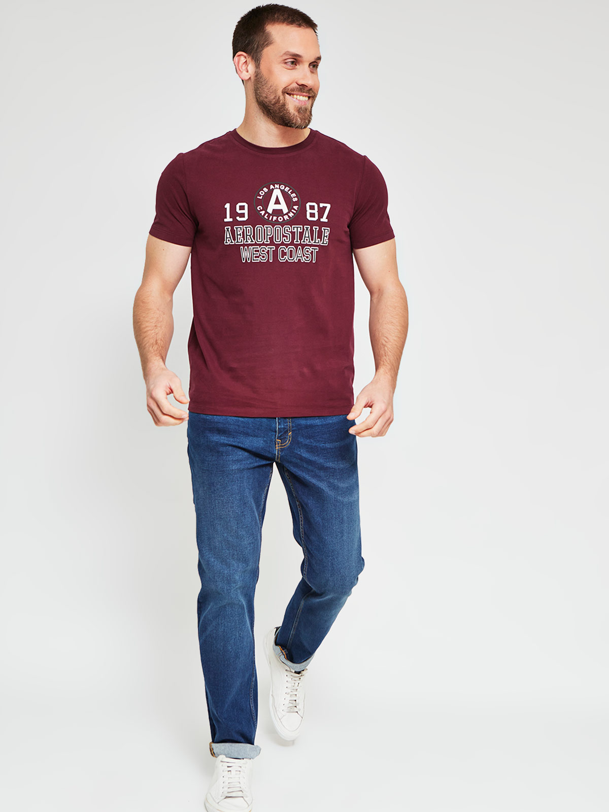 POLERA HOMBRE AEROPOSTALE ALGODÓN CUELLO REDONDO ESTAMPADO - 4