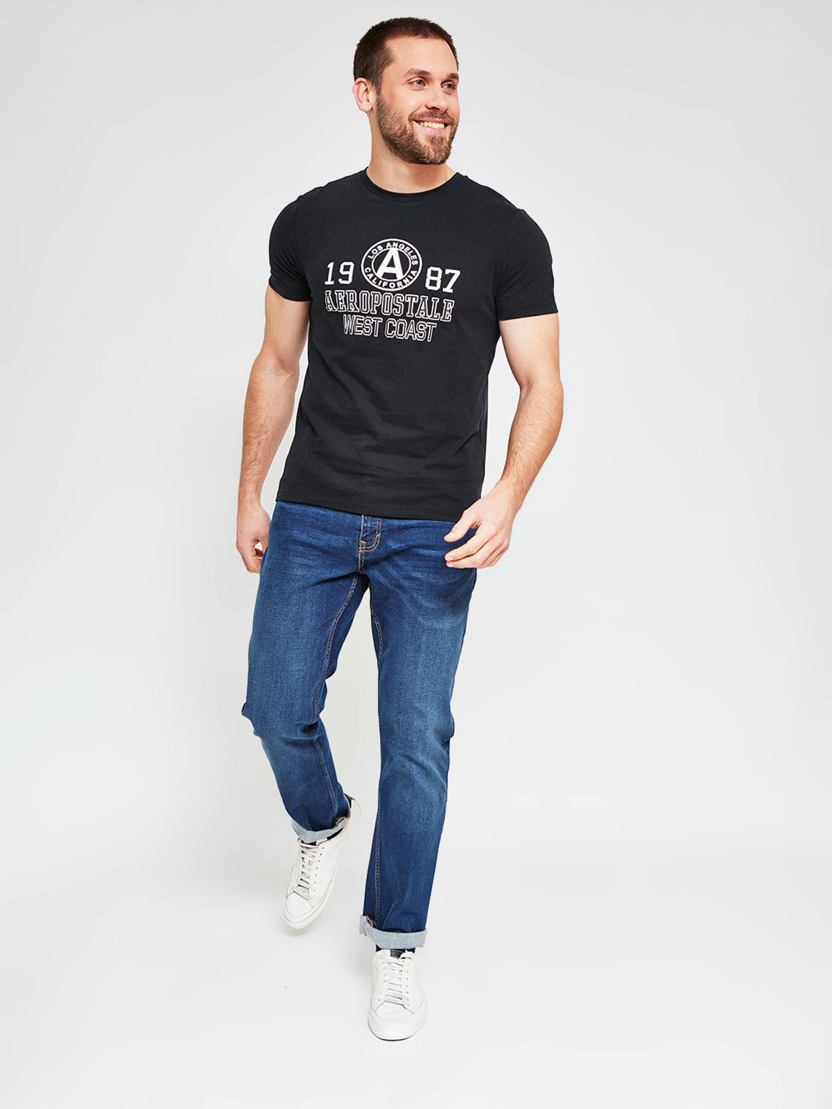 POLERA HOMBRE AEROPOSTALE ALGODÓN CUELLO REDONDO ESTAMPADO - 4