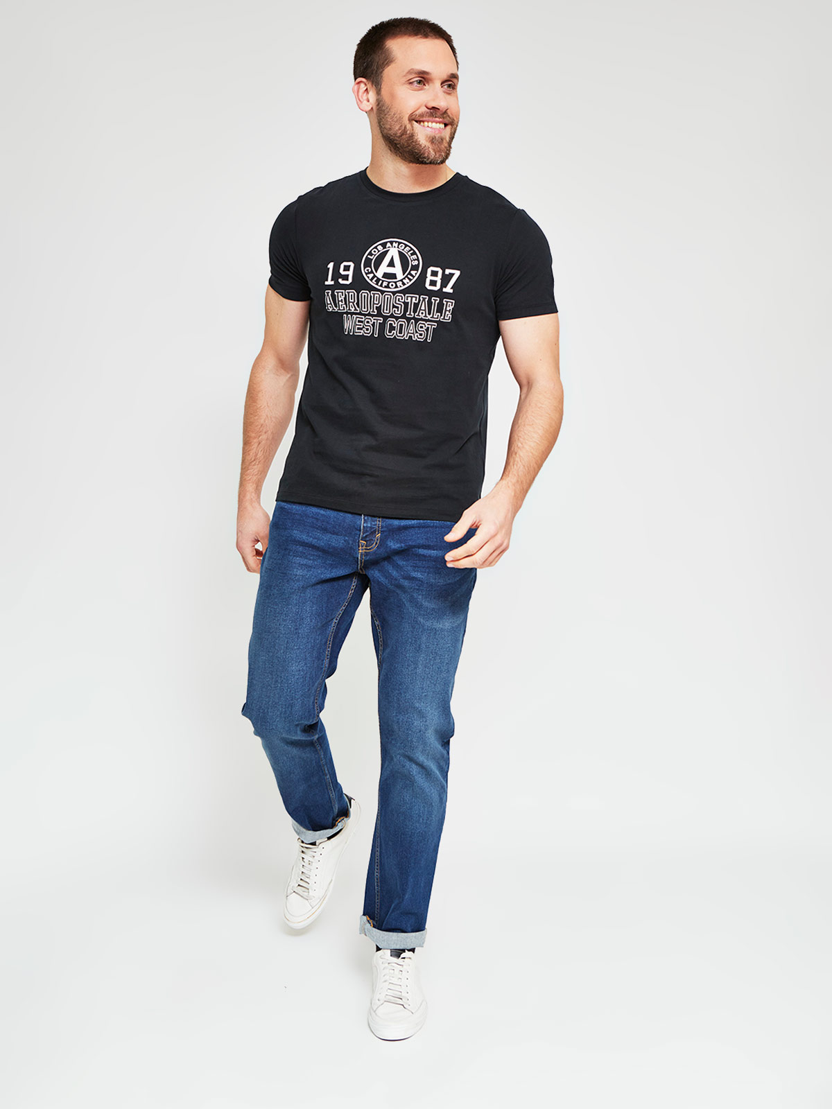 POLERA HOMBRE AEROPOSTALE ALGODÓN CUELLO REDONDO ESTAMPADO - 4