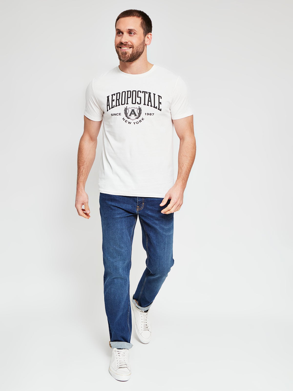 POLERA HOMBRE AEROPOSTALE ALGODÓN CUELLO REDONDO ESTAMPADO - 4