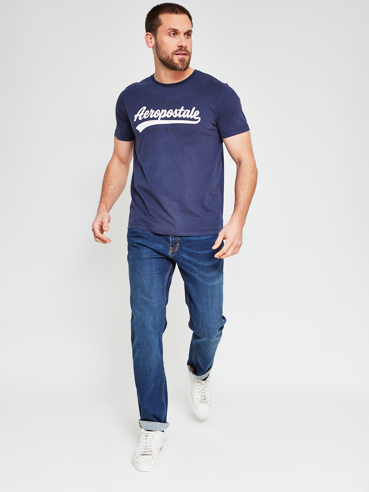 POLERA HOMBRE AEROPOSTALE ALGODÓN CUELLO REDONDO ESTAMPADO - 4