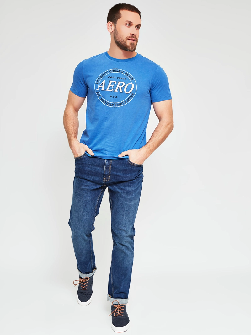 POLERA HOMBRE AEROPOSTALE ALGODÓN CUELLO REDONDO ESTAMPADO - 4