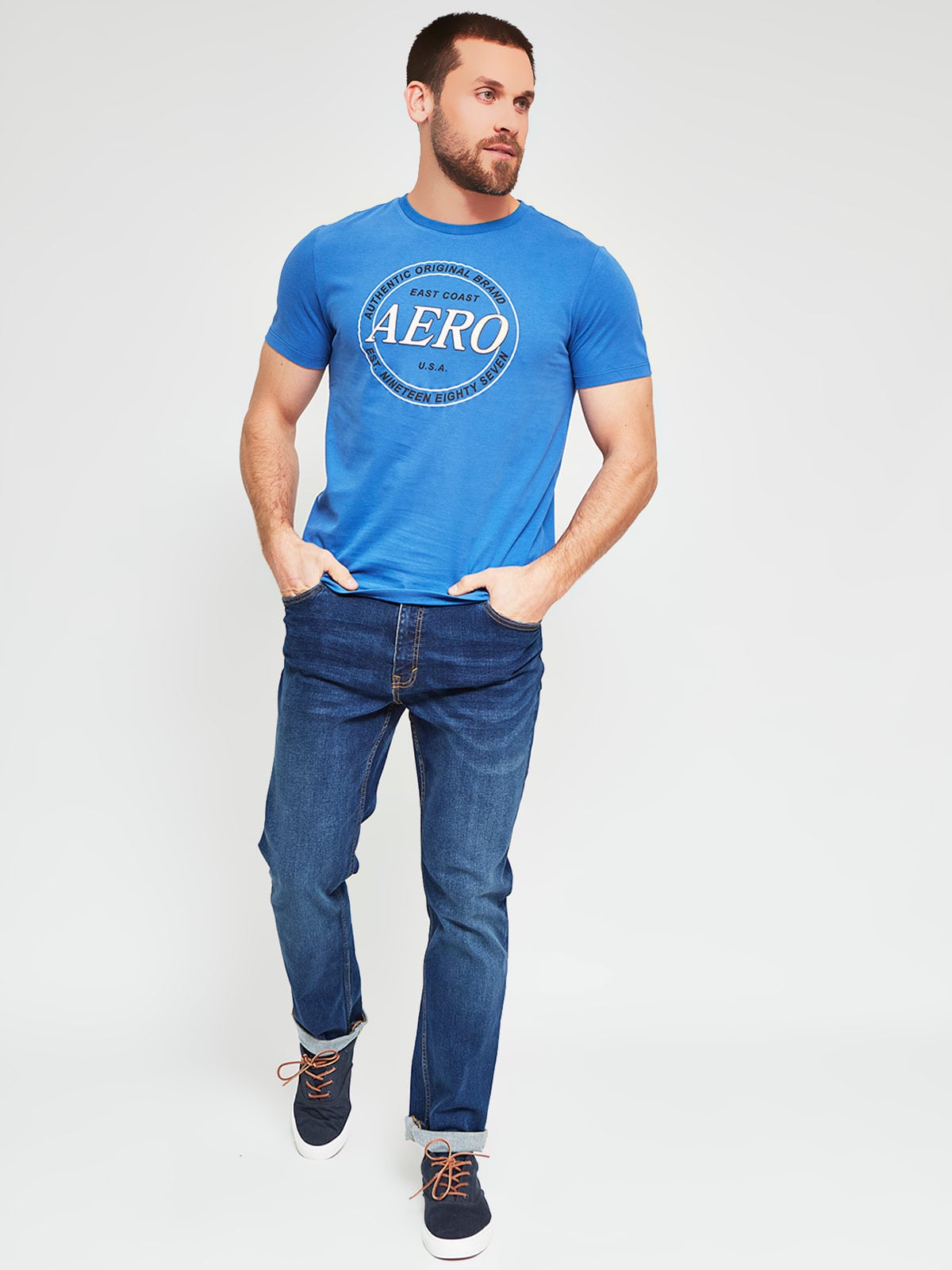 POLERA HOMBRE AEROPOSTALE ALGODÓN CUELLO REDONDO ESTAMPADO - 4