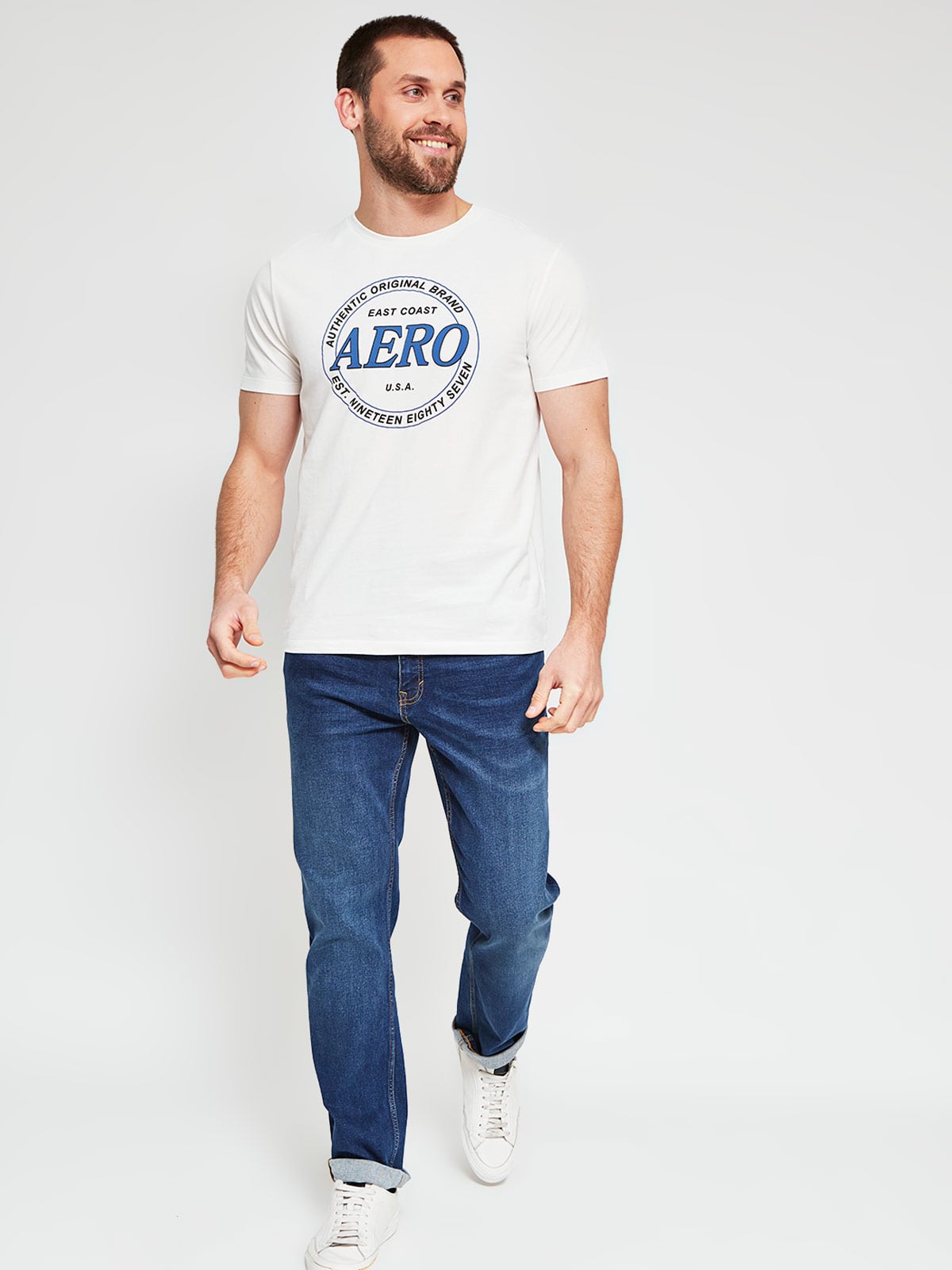 POLERA HOMBRE AEROPOSTALE ALGODÓN CUELLO REDONDO ESTAMPADO - 4