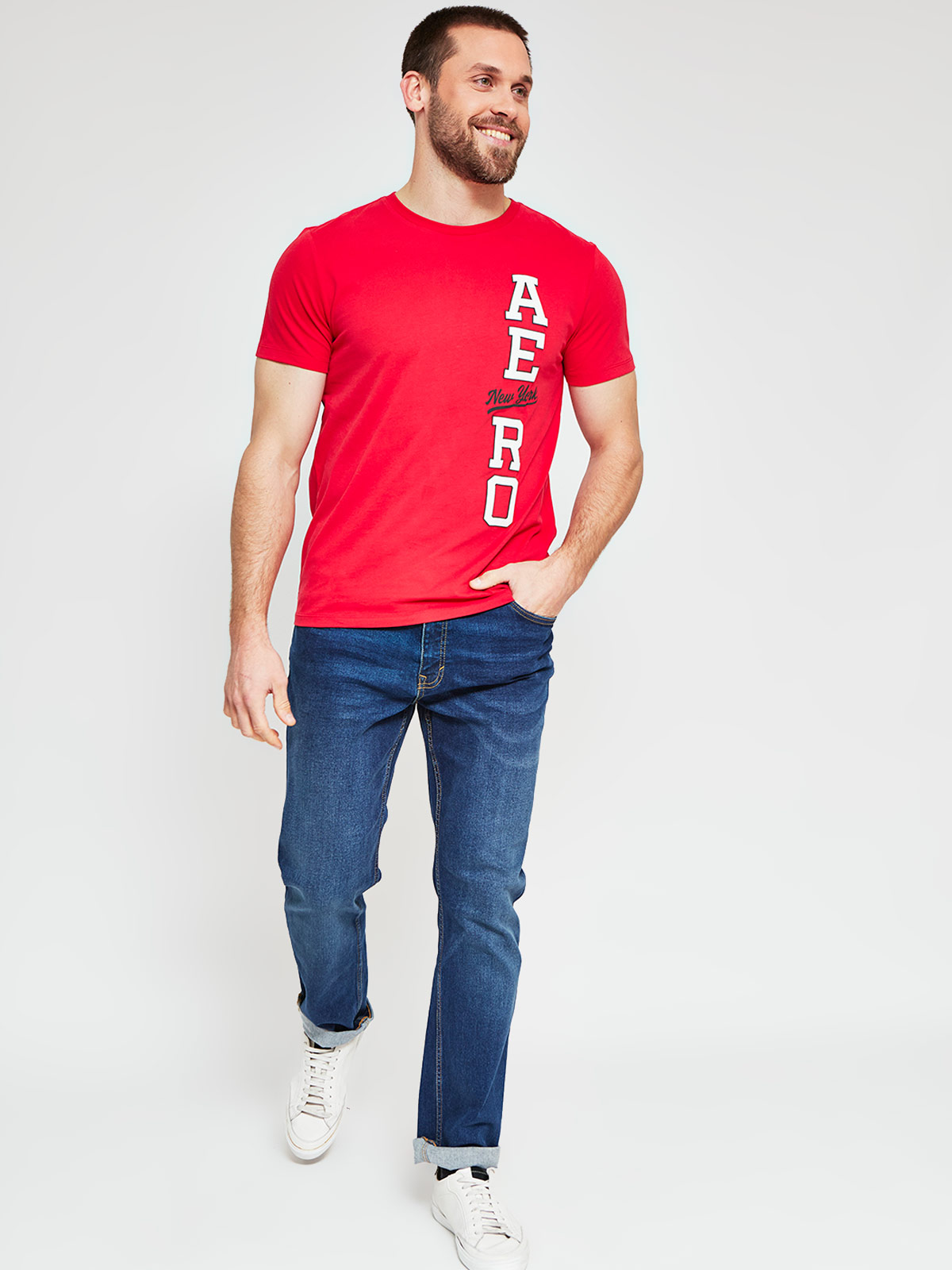 POLERA HOMBRE AEROPOSTALE ALGODÓN CUELLO REDONDO ESTAMPADO - 4