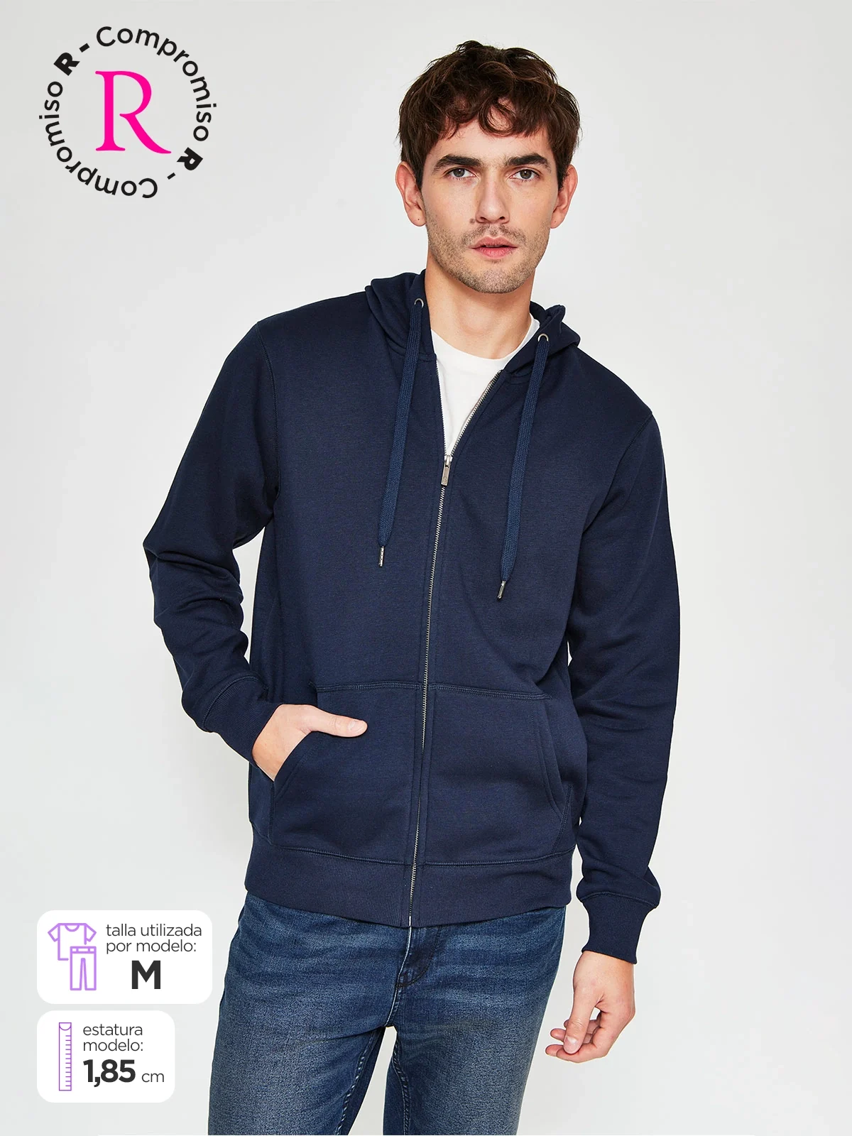 POLERÓN HOMBRE KENNETH STEVENS ALGODÓN FULL ZIPPER - 1