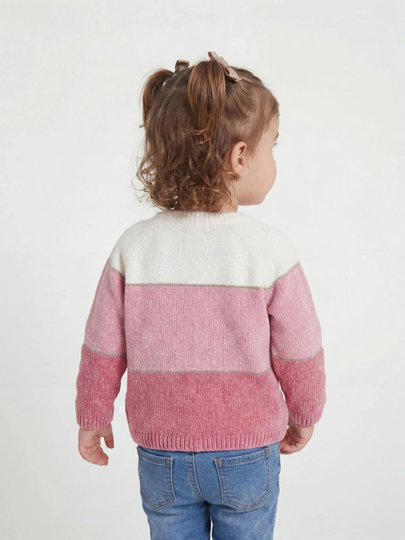 CHALECO NIÑA BABY HARVEST ABOTONADO BLOQUES COLORES - 2