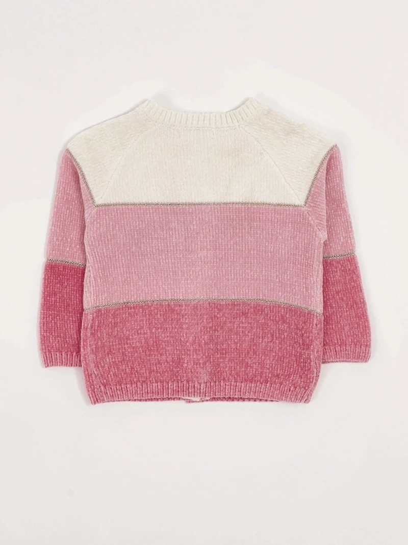 CHALECO NIÑA BABY HARVEST ABOTONADO BLOQUES COLORES - 4
