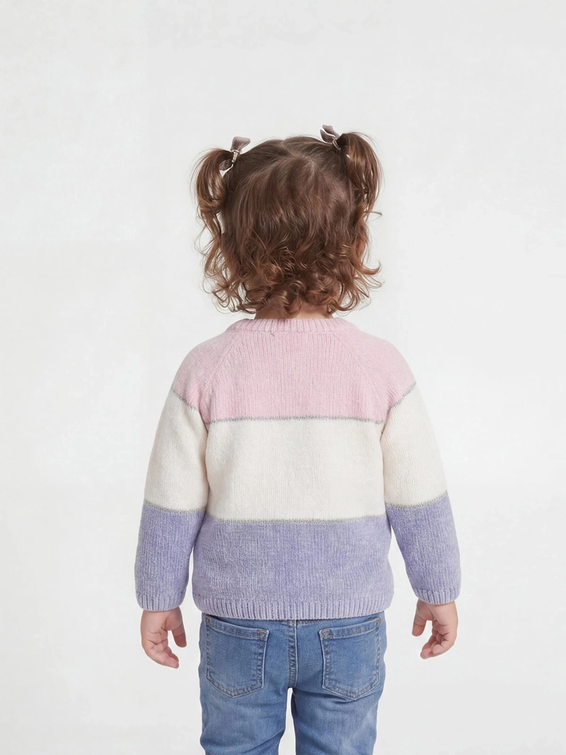 CHALECO NIÑA BABY HARVEST ABOTONADO BLOQUES COLORES - 2