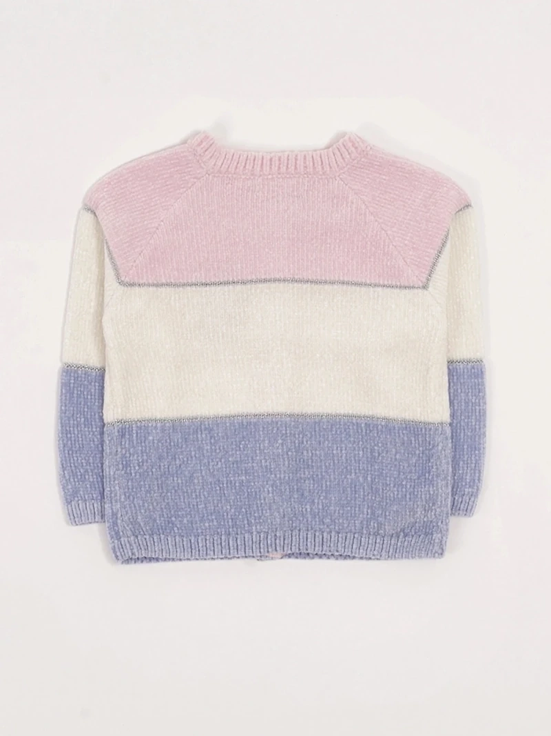 CHALECO NIÑA BABY HARVEST ABOTONADO BLOQUES COLORES - 4