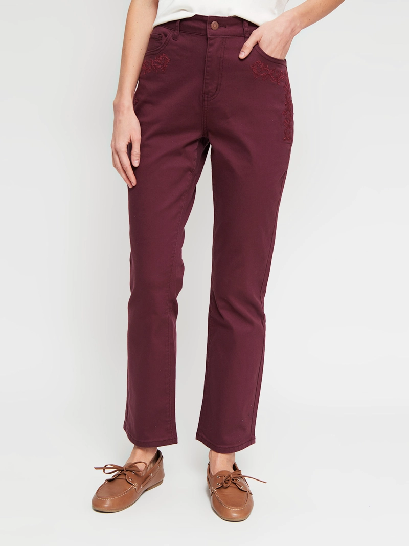 JEANS MUJER AZIZ ALGODÓN BORDADO - 2
