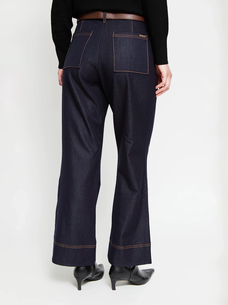 JEANS MUJER CACHAREL PIERNA ANCHA CINTURÓN - 3