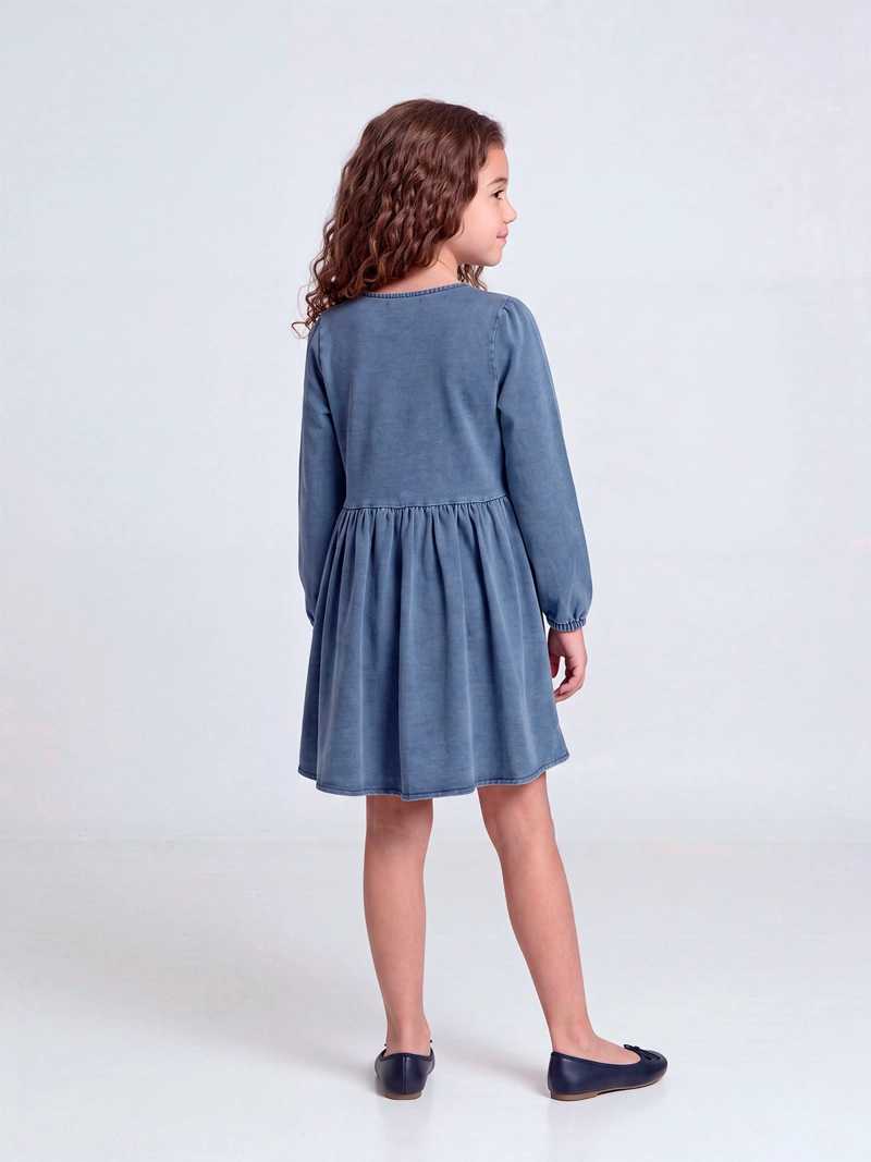 VESTIDO NIÑA HARVEST ALGODÓN CORTO GLOBO - 2