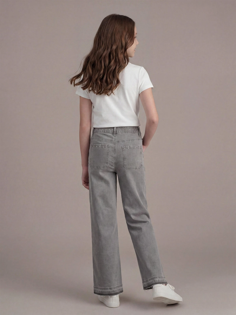 JEANS NIÑA INDEX WIDE FIT RECTO TACHAS - 2