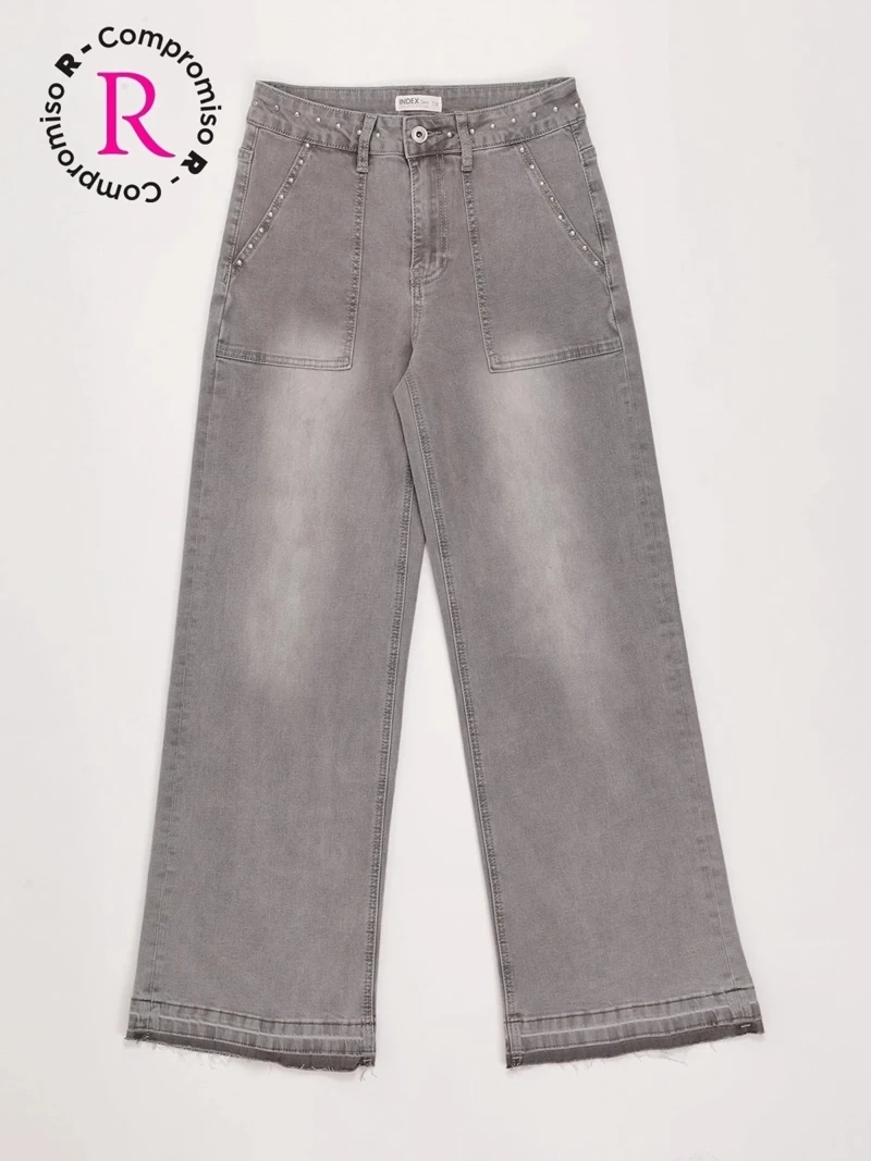 JEANS NIÑA INDEX WIDE FIT RECTO TACHAS - 3