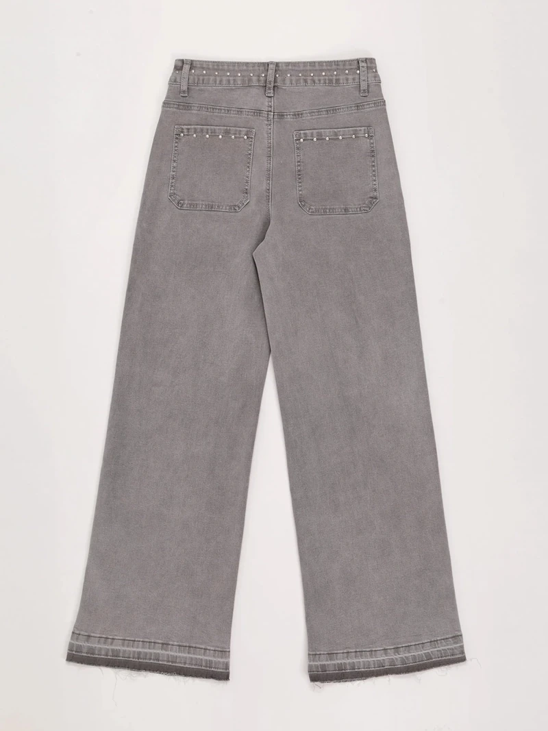 JEANS NIÑA INDEX WIDE FIT RECTO TACHAS - 4