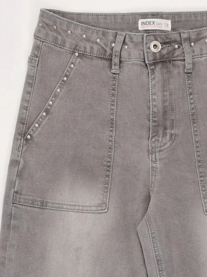 JEANS NIÑA INDEX WIDE FIT RECTO TACHAS - 5