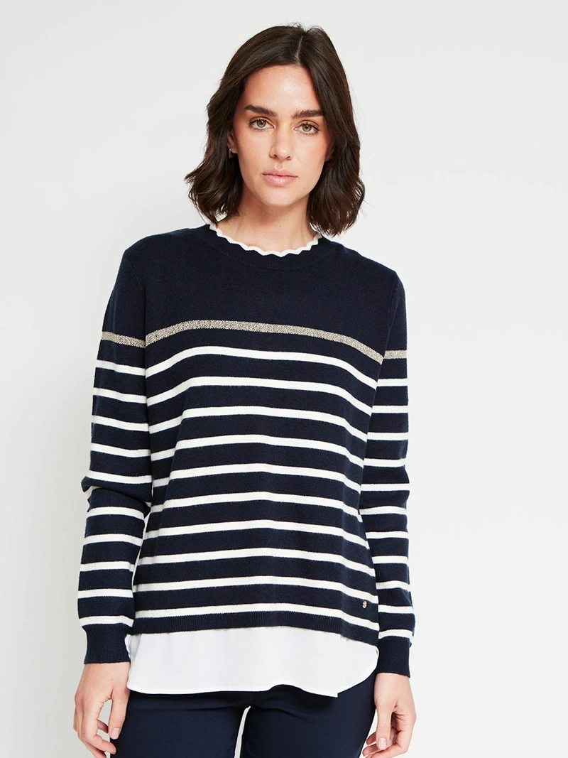 SWEATER MUJER CACHAREL CON BLUSA - 2