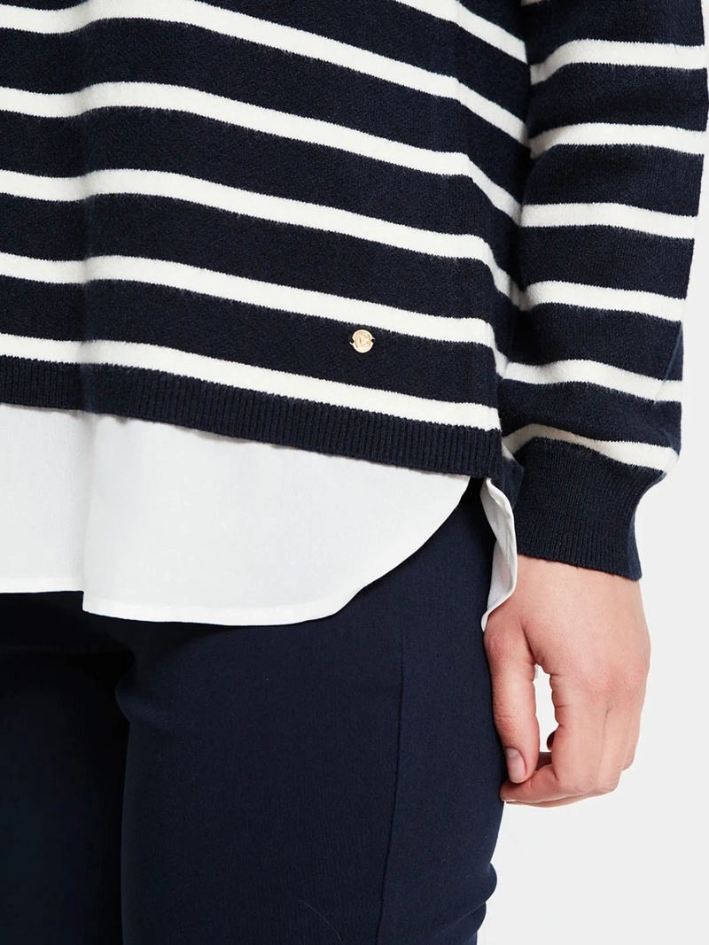 SWEATER MUJER CACHAREL CON BLUSA - 4