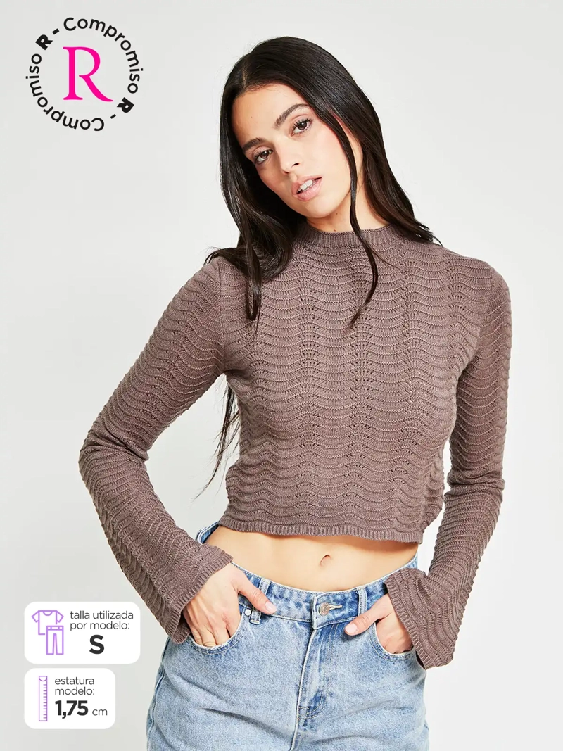 SWEATER MUJER INDEX CUELLO ALTO MANGA LARGA