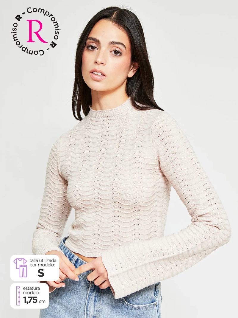 SWEATER MUJER INDEX CUELLO ALTO MANGA LARGA
