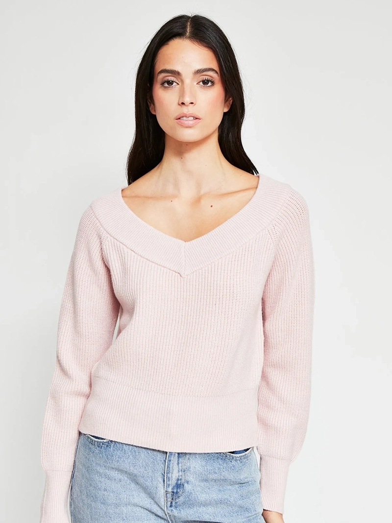 SWEATER MUJER INDEX ESCOTE ABIERTO MANGA LARGA - 2