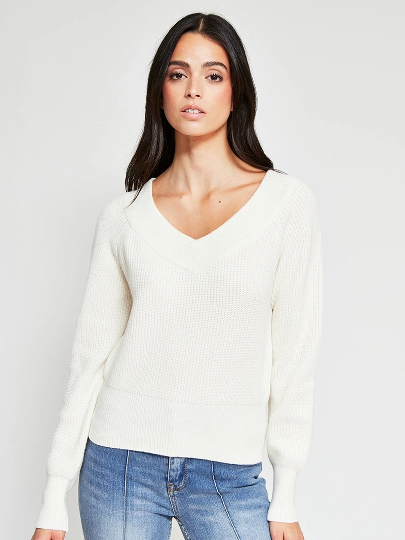 SWEATER MUJER INDEX ESCOTE ABIERTO MANGA LARGA - 2