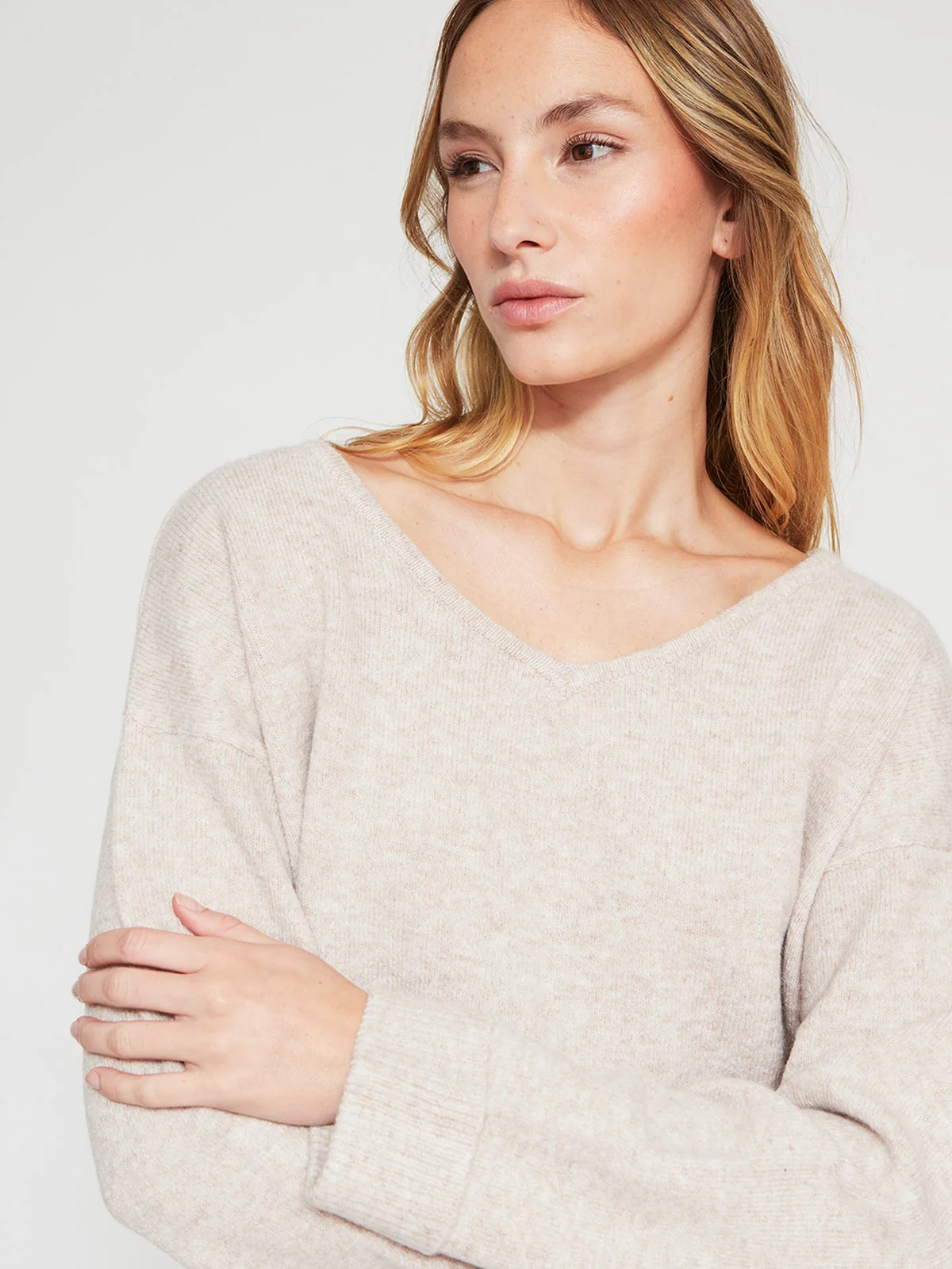 SWEATER MUJER INDEX MANGA LARGA BÁSICO - 3