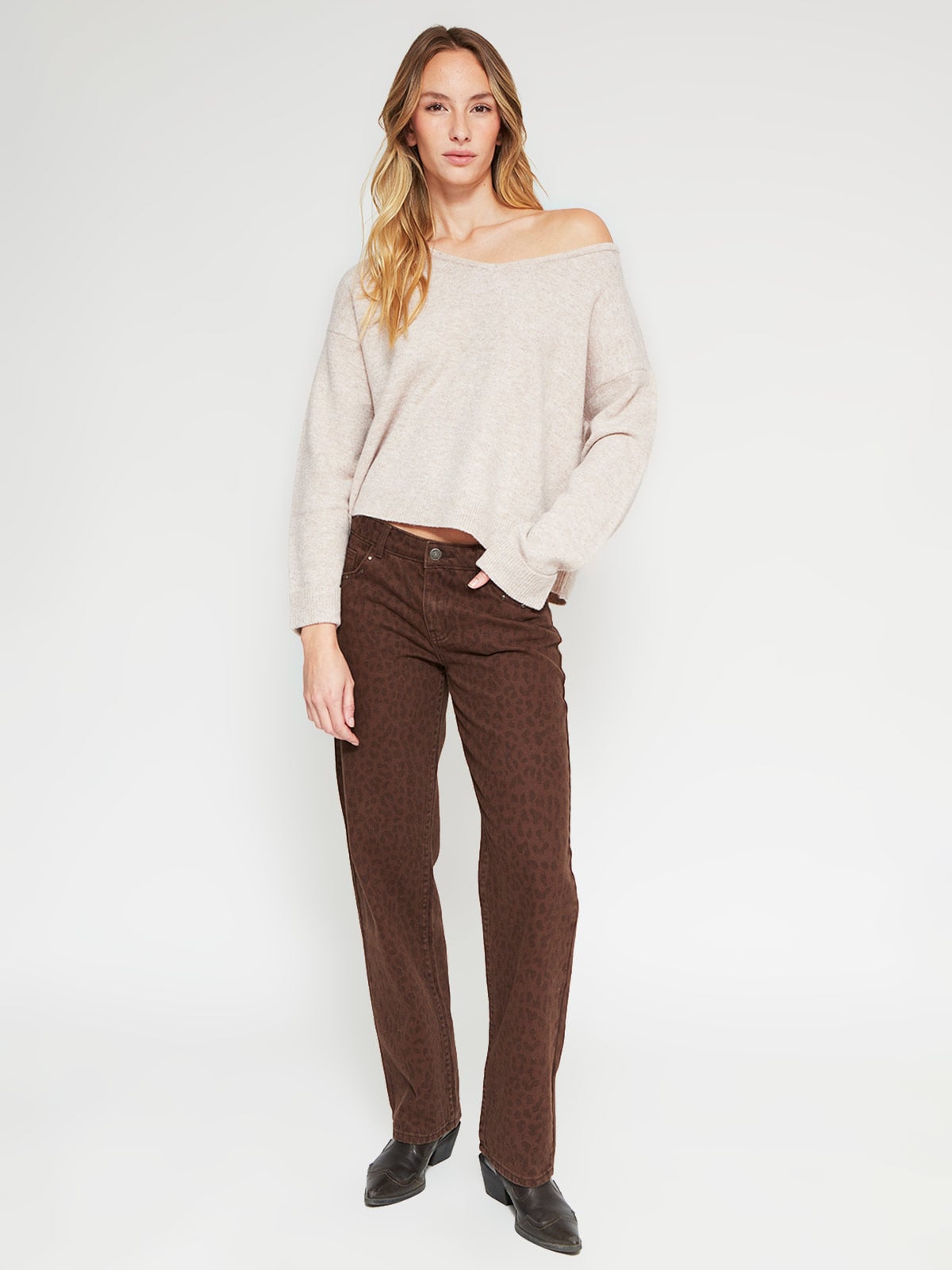 SWEATER MUJER INDEX MANGA LARGA BÁSICO - 4
