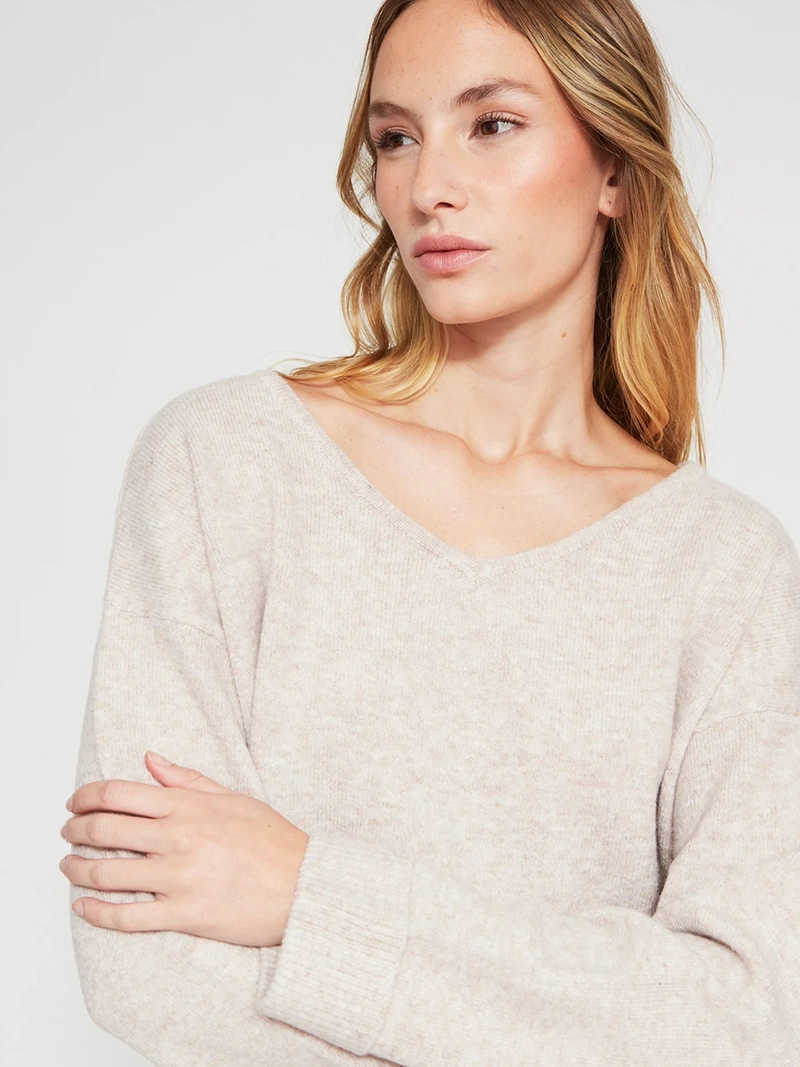 SWEATER MUJER INDEX MANGA LARGA BÁSICO - 3