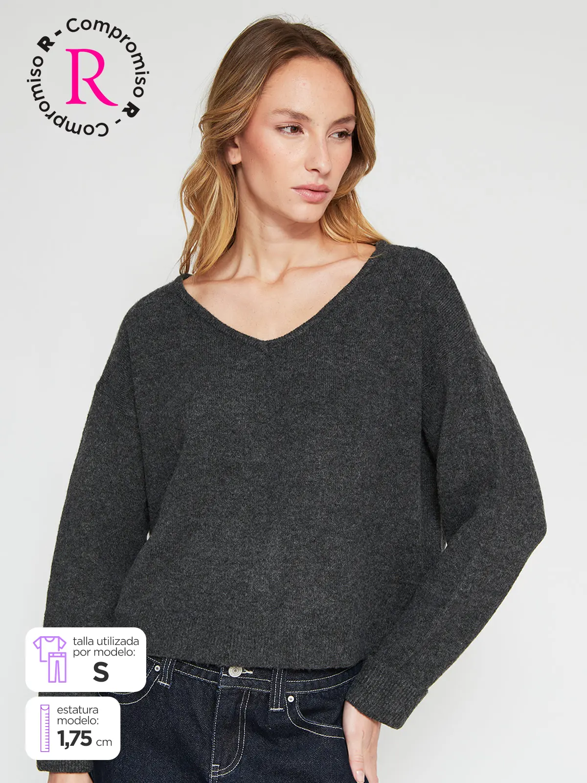 SWEATER MUJER INDEX MANGA LARGA BÁSICO