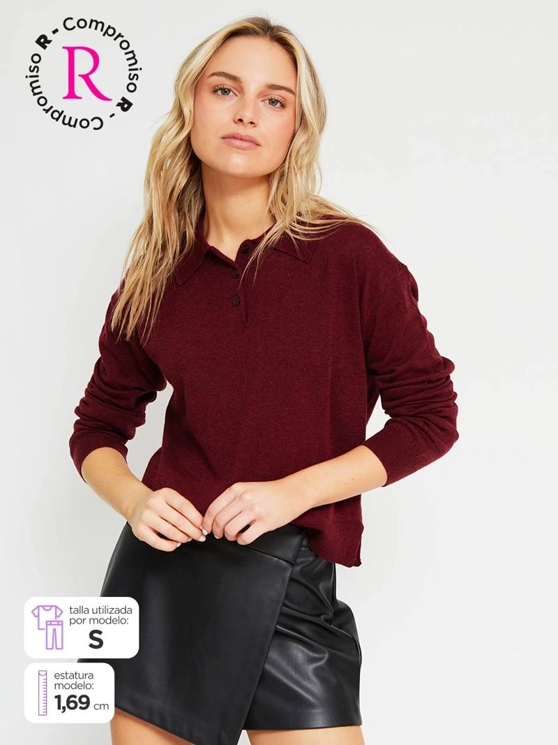 SWEATER MUJER INDEX MANGA LARGA - 1