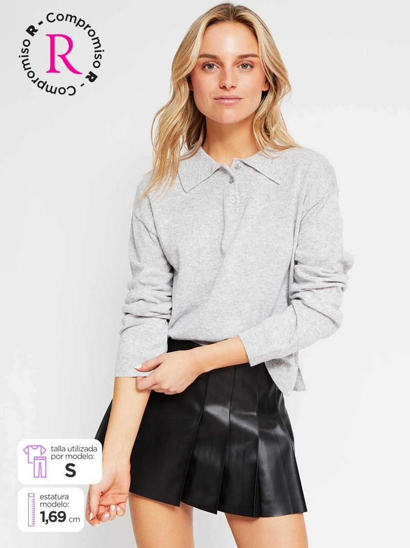 SWEATER MUJER INDEX MANGA LARGA - 1