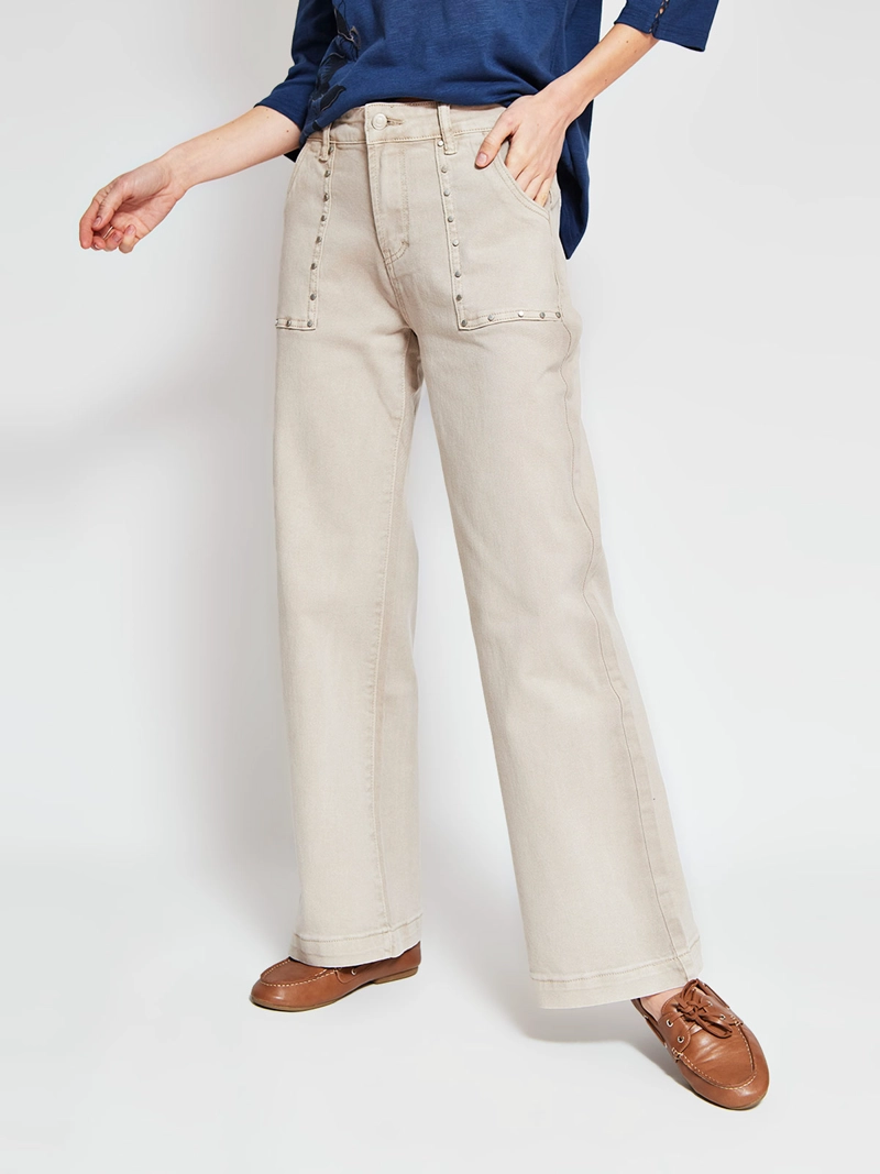 PANTALÓN MUJER AZIZ ALGODÓN TACHAS - 2
