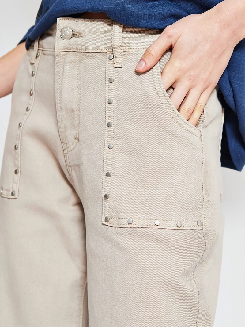 PANTALÓN MUJER AZIZ ALGODÓN TACHAS - 4