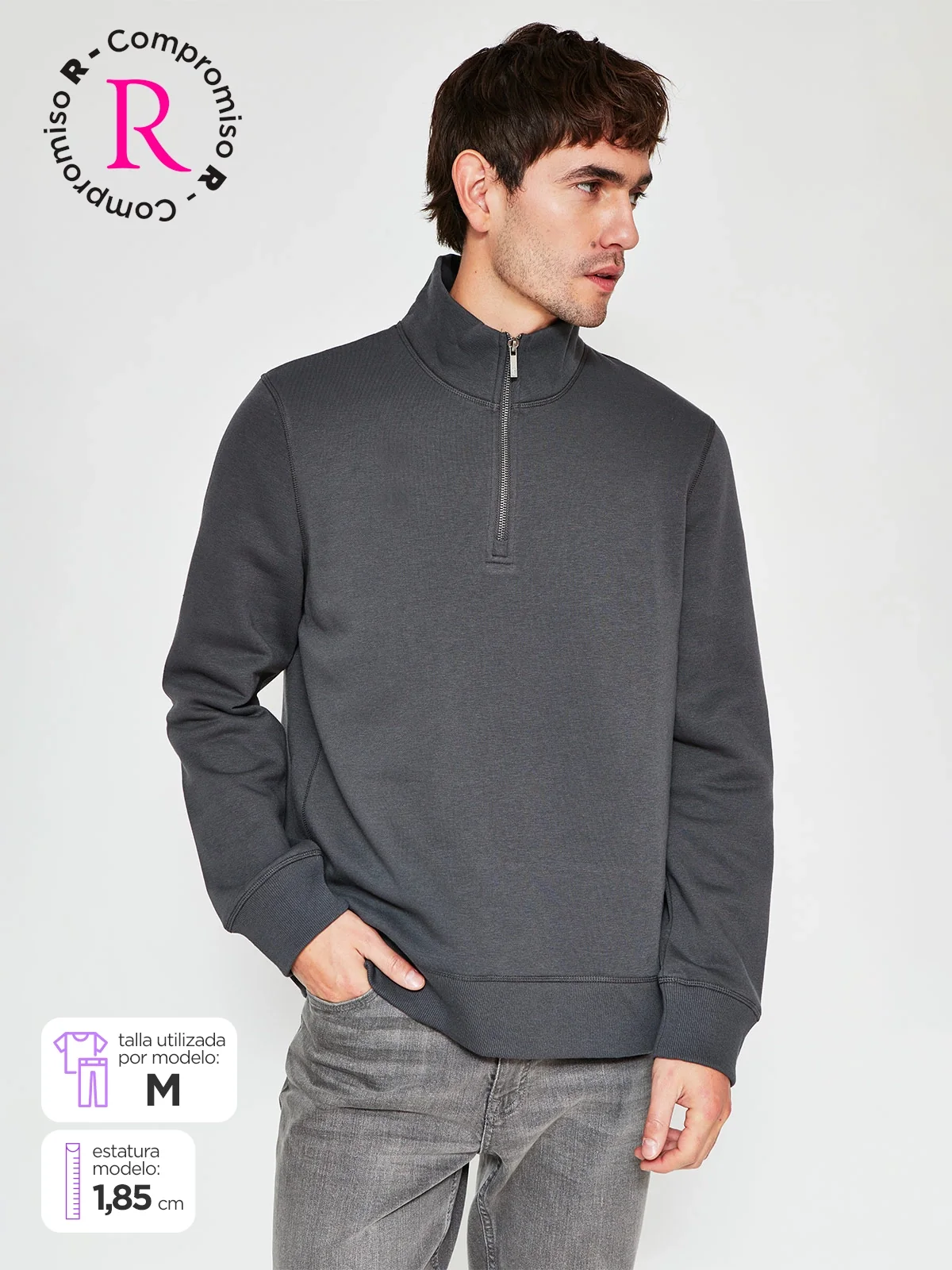POLERÓN HOMBRE KENNETH STEVENS ALGODÓN HALF ZIPPER