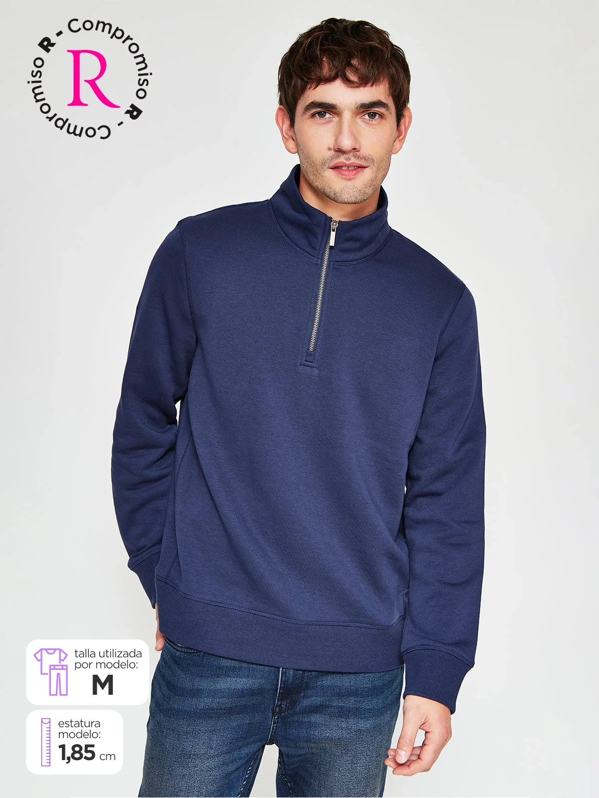POLERÓN HOMBRE KENNETH STEVENS ALGODÓN HALF ZIPPER - 1