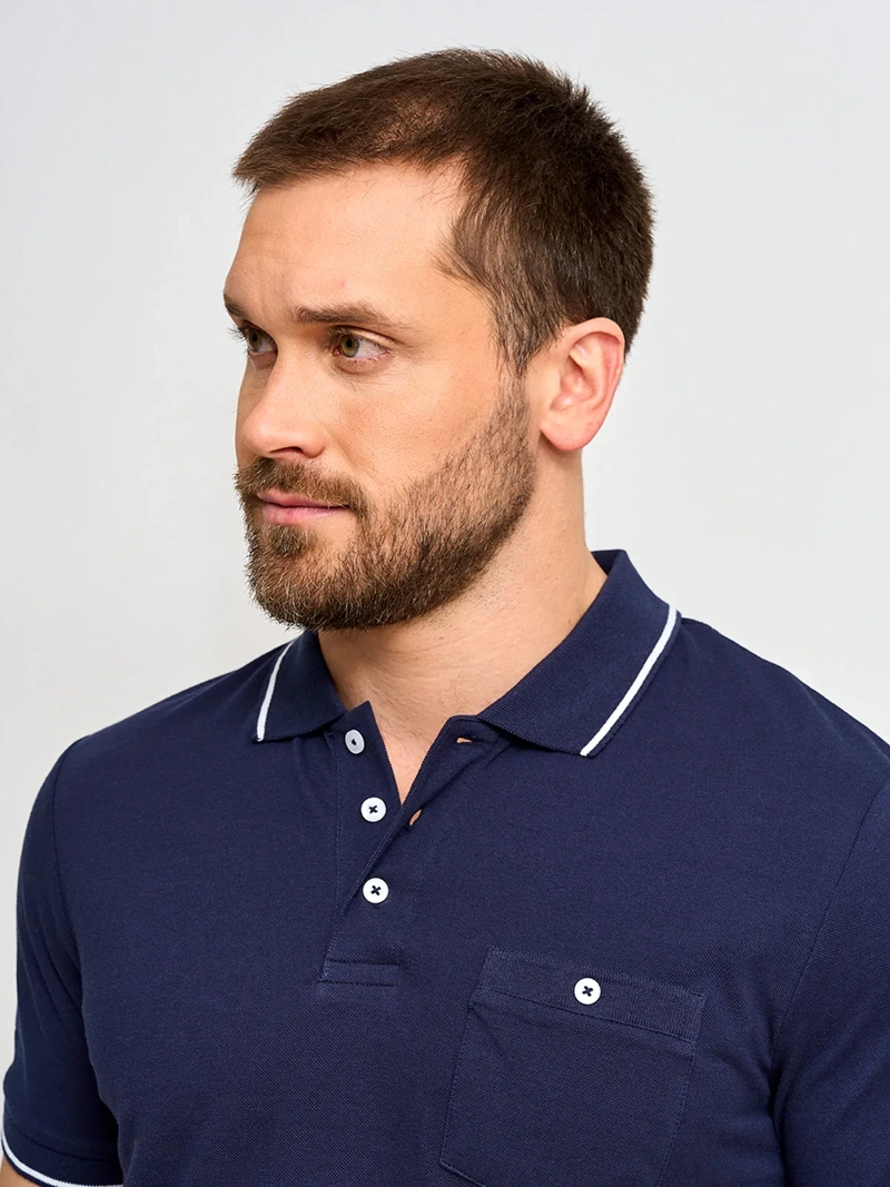 POLERA HOMBRE KENNETH STEVENS ALGODÓN MANGA CORTA PIQUÉ BÁSICA - 3