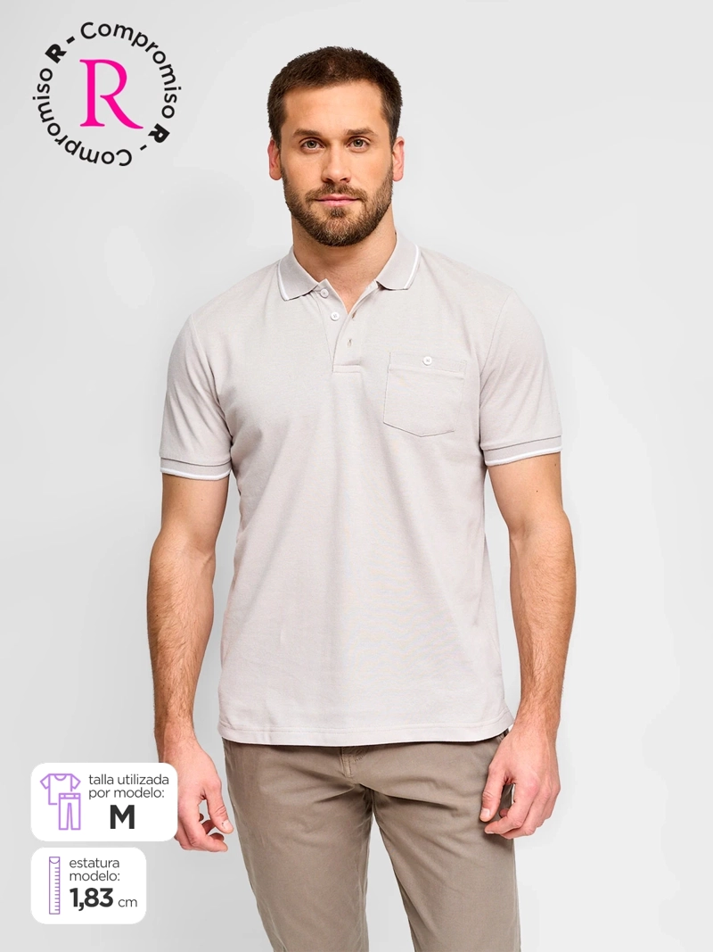 POLERA HOMBRE KENNETH STEVENS ALGODÓN MANGA CORTA PIQUÉ BÁSICA - 1