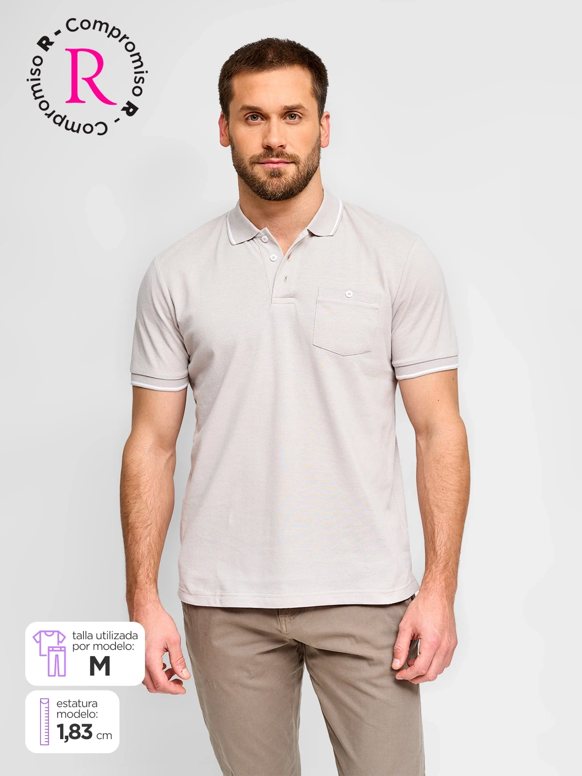 POLERA HOMBRE KENNETH STEVENS ALGODÓN MANGA CORTA PIQUÉ BÁSICA - 1