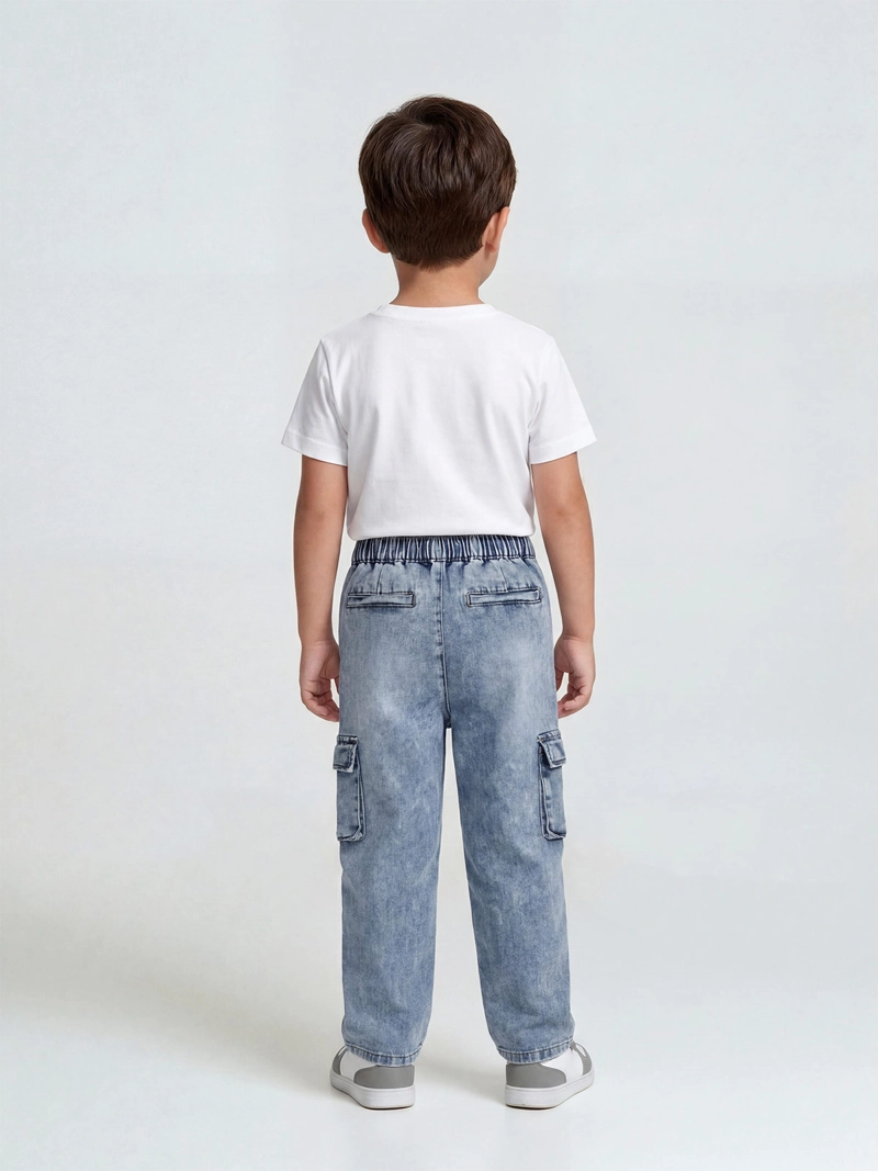 JEANS NIÑO HARVEST CARGO CINTURA ELASTICADA - 2