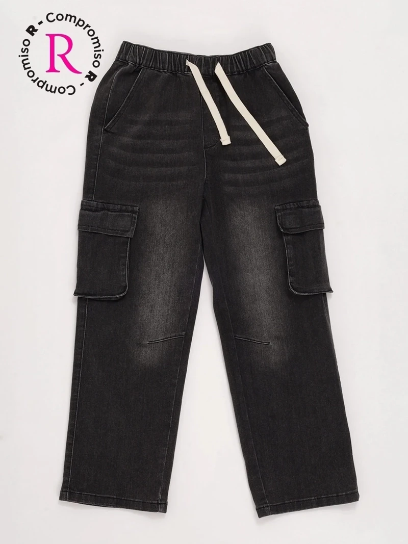 JEANS NIÑO HARVEST CARGO CINTURA ELASTICADA - 3
